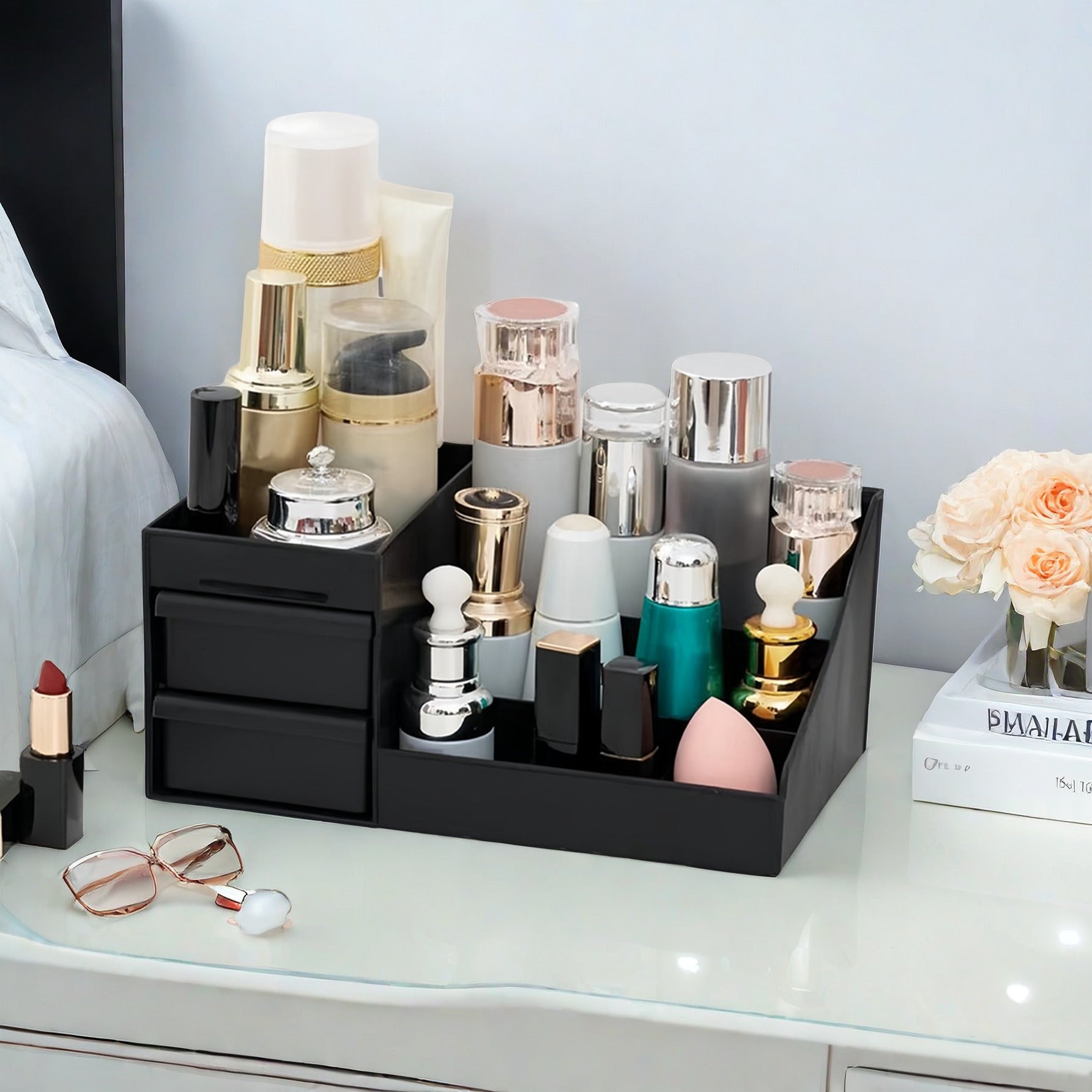 Organisateur de maquillage élégant